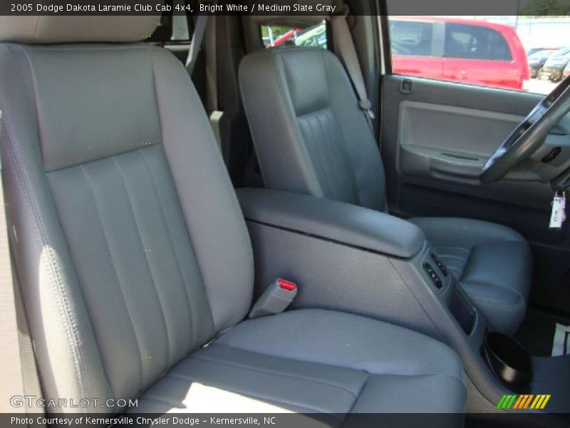 Bright White / Medium Slate Gray 2005 Dodge Dakota Laramie Club Cab 4x4