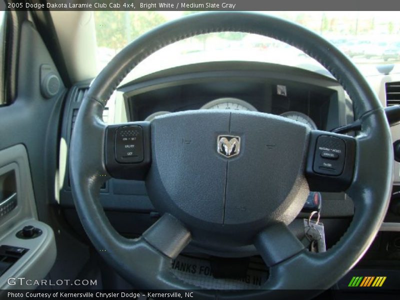 Bright White / Medium Slate Gray 2005 Dodge Dakota Laramie Club Cab 4x4