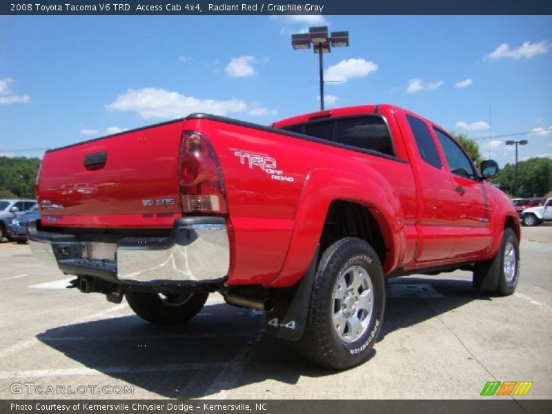Radiant Red / Graphite Gray 2008 Toyota Tacoma V6 TRD  Access Cab 4x4