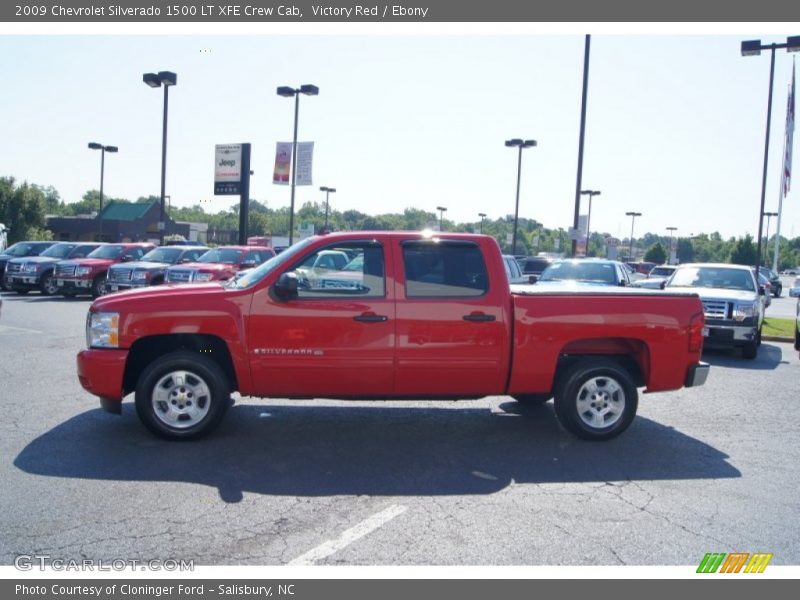 Victory Red / Ebony 2009 Chevrolet Silverado 1500 LT XFE Crew Cab