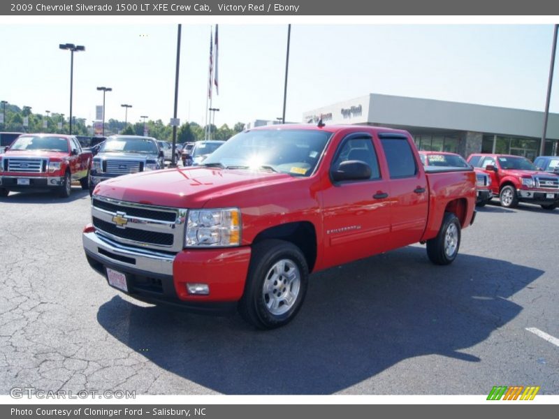 Victory Red / Ebony 2009 Chevrolet Silverado 1500 LT XFE Crew Cab