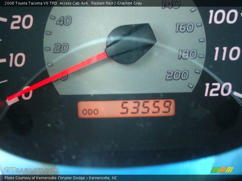Radiant Red / Graphite Gray 2008 Toyota Tacoma V6 TRD  Access Cab 4x4