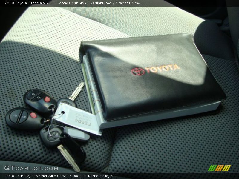 Radiant Red / Graphite Gray 2008 Toyota Tacoma V6 TRD  Access Cab 4x4