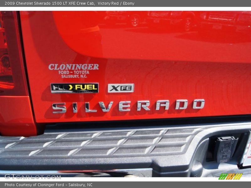 Victory Red / Ebony 2009 Chevrolet Silverado 1500 LT XFE Crew Cab