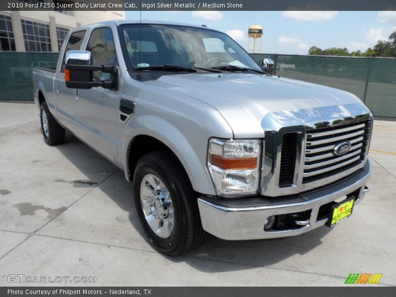 Ingot Silver Metallic / Medium Stone 2010 Ford F250 Super Duty Lariat Crew Cab
