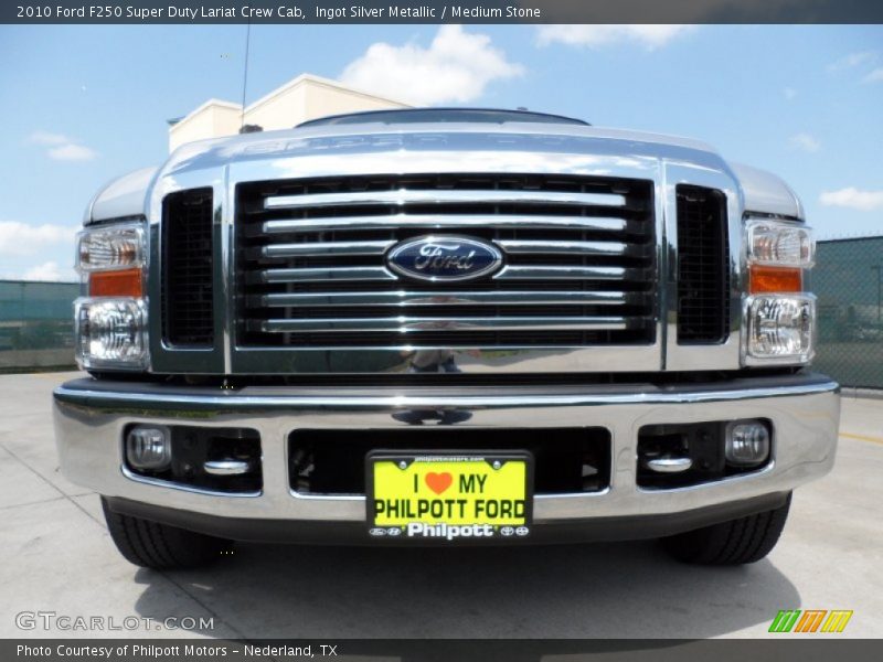 Ingot Silver Metallic / Medium Stone 2010 Ford F250 Super Duty Lariat Crew Cab
