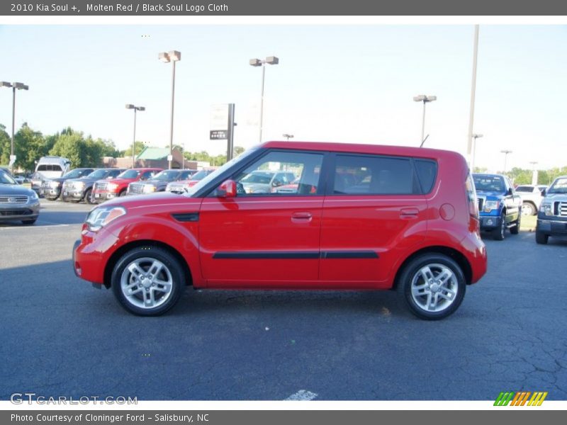 Molten Red / Black Soul Logo Cloth 2010 Kia Soul +