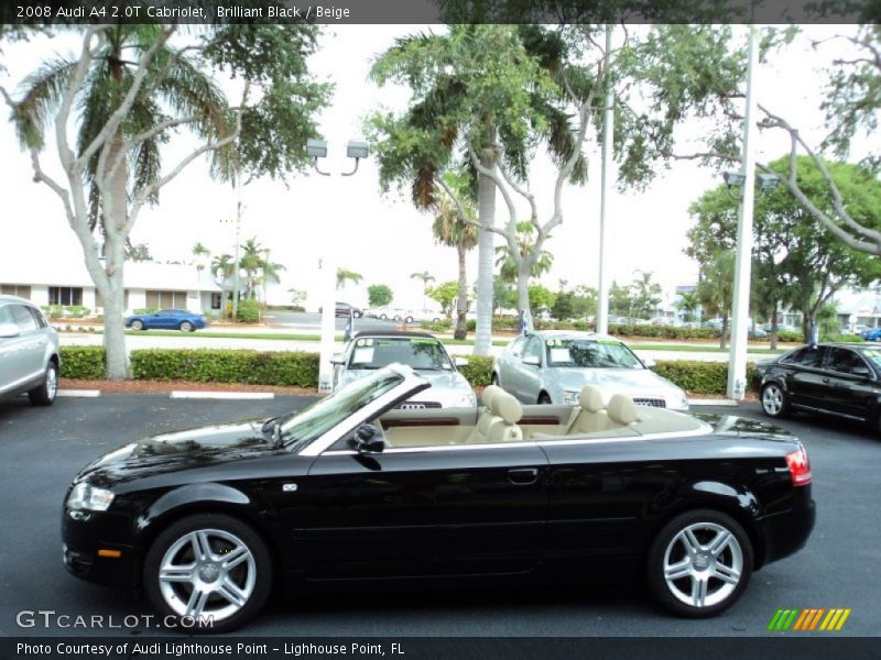 Brilliant Black / Beige 2008 Audi A4 2.0T Cabriolet