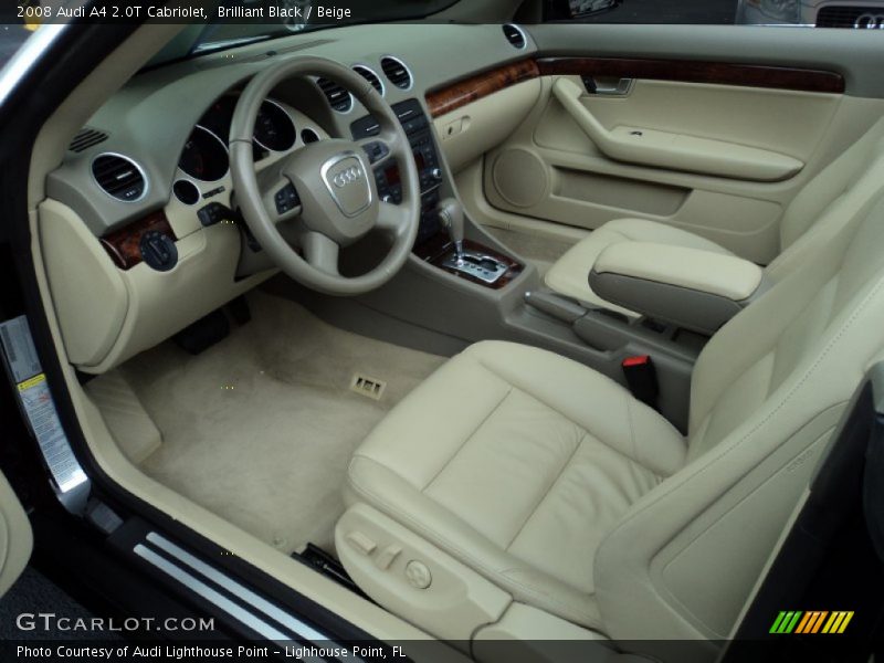 Brilliant Black / Beige 2008 Audi A4 2.0T Cabriolet