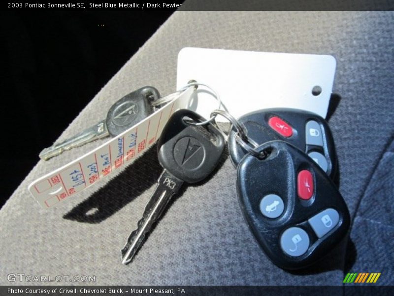 Steel Blue Metallic / Dark Pewter 2003 Pontiac Bonneville SE