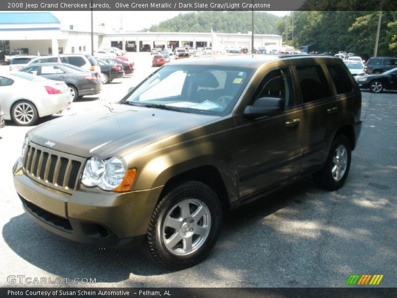 Olive Green Metallic / Dark Slate Gray/Light Graystone 2008 Jeep Grand Cherokee Laredo