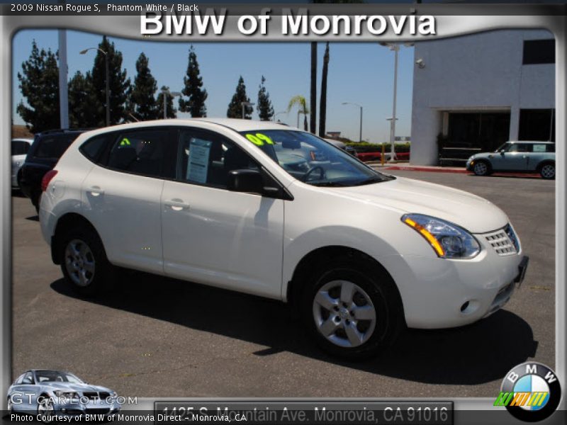 Phantom White / Black 2009 Nissan Rogue S