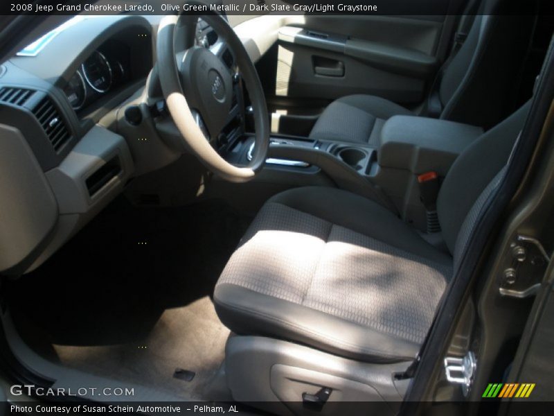 Olive Green Metallic / Dark Slate Gray/Light Graystone 2008 Jeep Grand Cherokee Laredo