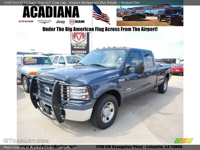 Medium Wedgewood Blue Metallic / Medium Flint 2006 Ford F250 Super Duty XLT Crew Cab