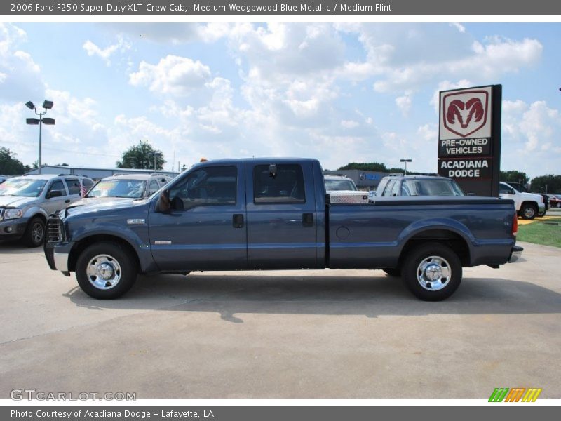 Medium Wedgewood Blue Metallic / Medium Flint 2006 Ford F250 Super Duty XLT Crew Cab