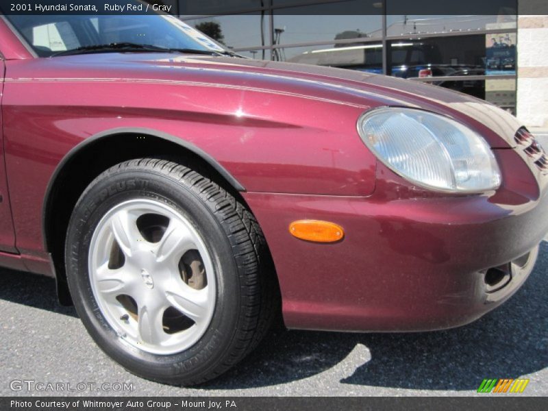 Ruby Red / Gray 2001 Hyundai Sonata