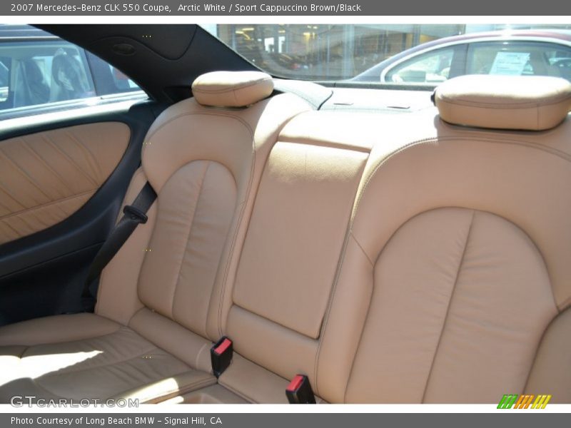 Arctic White / Sport Cappuccino Brown/Black 2007 Mercedes-Benz CLK 550 Coupe