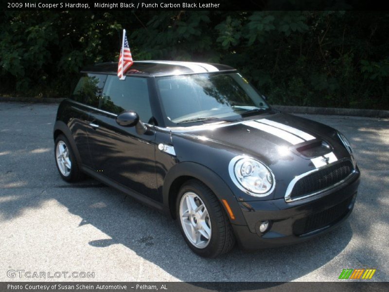 Midnight Black / Punch Carbon Black Leather 2009 Mini Cooper S Hardtop
