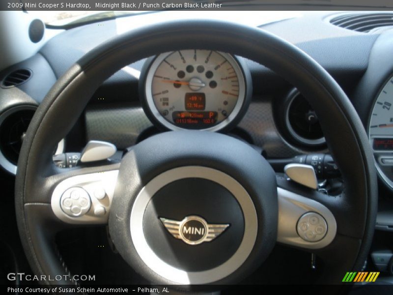 Midnight Black / Punch Carbon Black Leather 2009 Mini Cooper S Hardtop