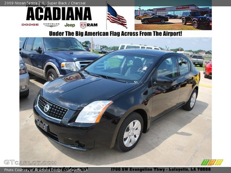 Super Black / Charcoal 2009 Nissan Sentra 2.0