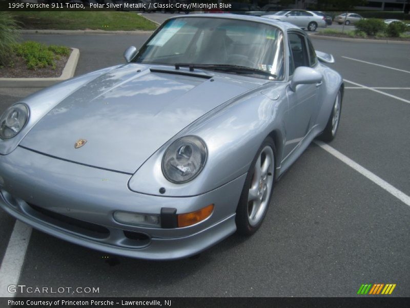 Polar Silver Metallic / Classic Grey/Midnight Blue 1996 Porsche 911 Turbo