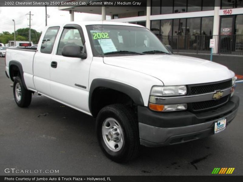 Summit White / Medium Gray 2002 Chevrolet Silverado 2500 Extended Cab