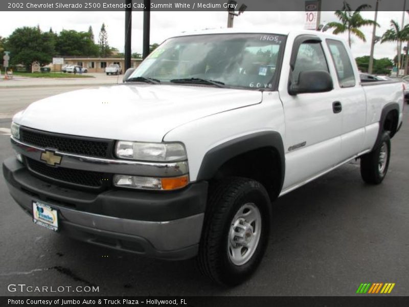 Summit White / Medium Gray 2002 Chevrolet Silverado 2500 Extended Cab