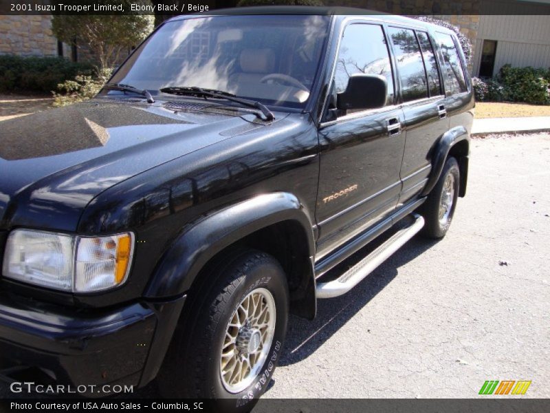 Ebony Black / Beige 2001 Isuzu Trooper Limited