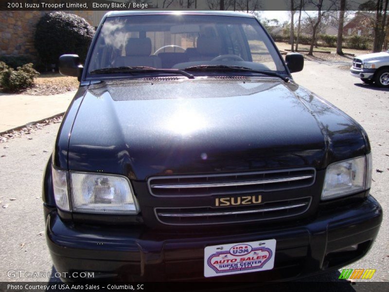 Ebony Black / Beige 2001 Isuzu Trooper Limited
