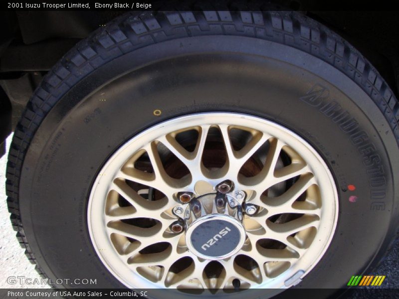 Ebony Black / Beige 2001 Isuzu Trooper Limited