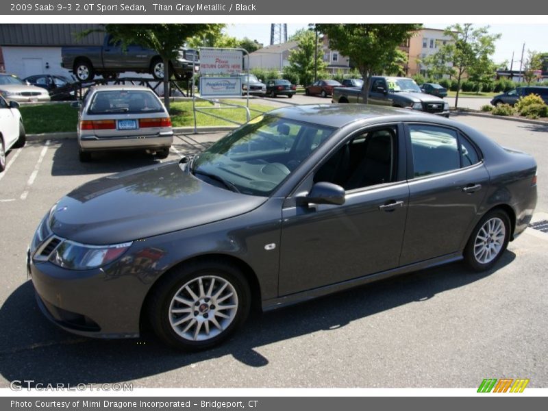 Titan Gray Metallic / Black 2009 Saab 9-3 2.0T Sport Sedan