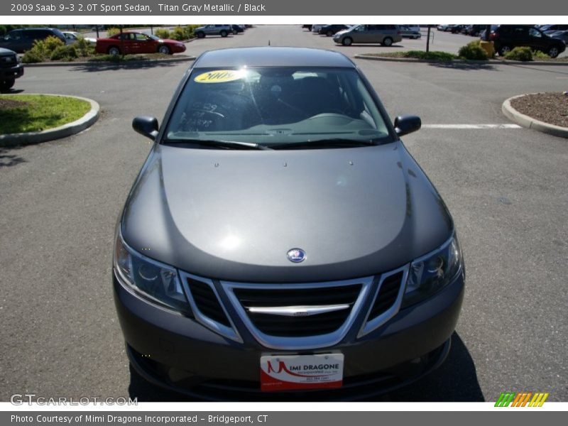 Titan Gray Metallic / Black 2009 Saab 9-3 2.0T Sport Sedan