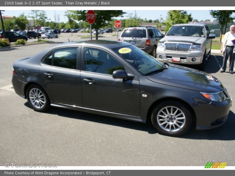 Titan Gray Metallic / Black 2009 Saab 9-3 2.0T Sport Sedan
