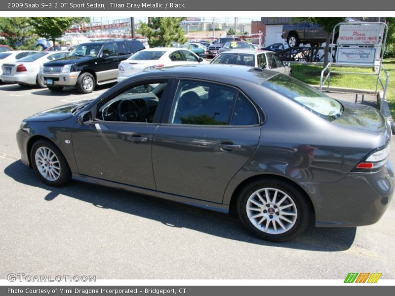 Titan Gray Metallic / Black 2009 Saab 9-3 2.0T Sport Sedan