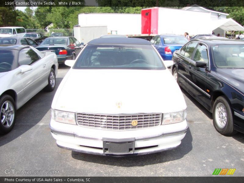 White / Black 1996 Cadillac DeVille Sedan