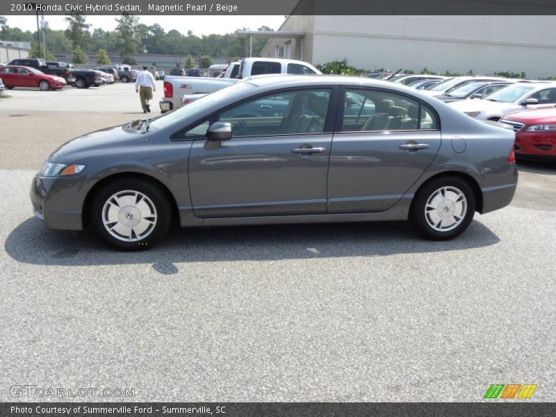 Magnetic Pearl / Beige 2010 Honda Civic Hybrid Sedan