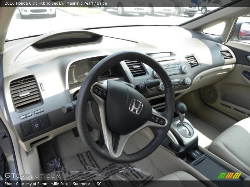  2010 Civic Hybrid Sedan Beige Interior