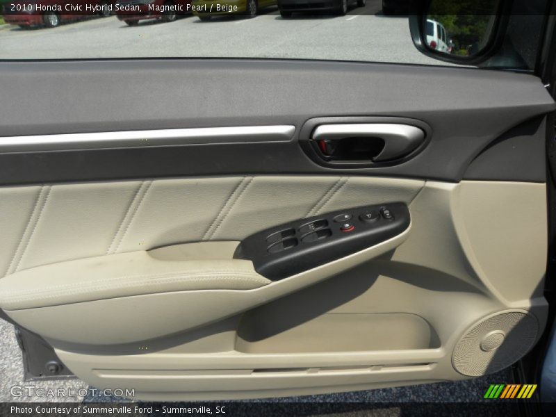 Magnetic Pearl / Beige 2010 Honda Civic Hybrid Sedan