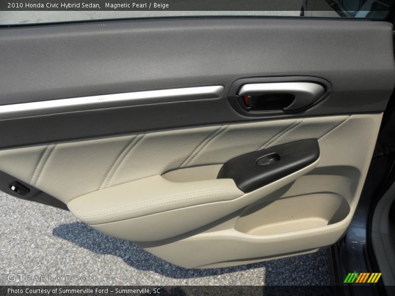 Magnetic Pearl / Beige 2010 Honda Civic Hybrid Sedan