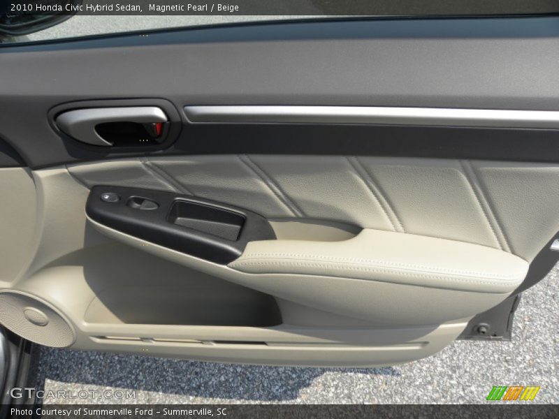 Magnetic Pearl / Beige 2010 Honda Civic Hybrid Sedan