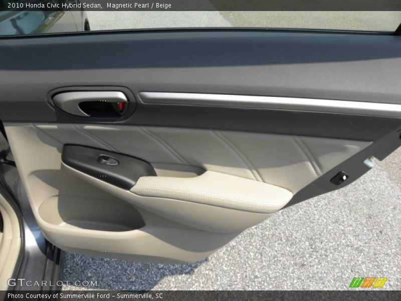 Magnetic Pearl / Beige 2010 Honda Civic Hybrid Sedan