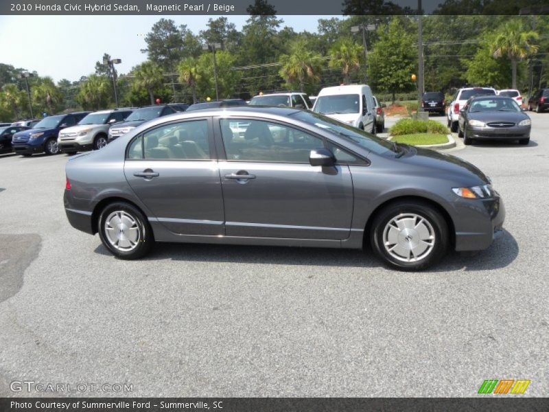 Magnetic Pearl / Beige 2010 Honda Civic Hybrid Sedan