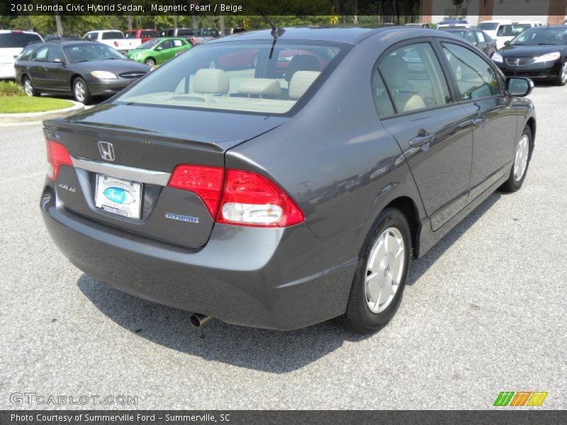Magnetic Pearl / Beige 2010 Honda Civic Hybrid Sedan