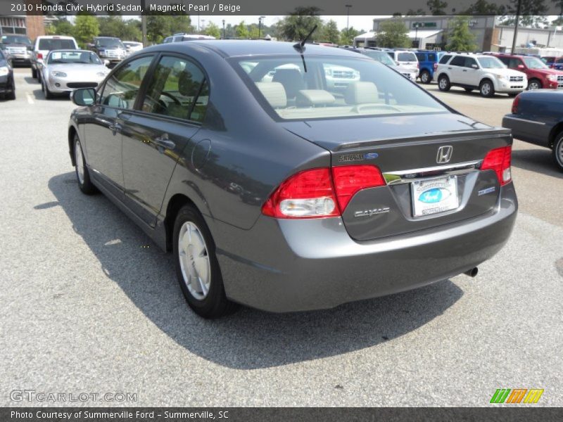 Magnetic Pearl / Beige 2010 Honda Civic Hybrid Sedan