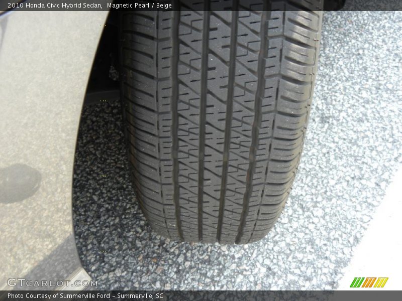 Magnetic Pearl / Beige 2010 Honda Civic Hybrid Sedan