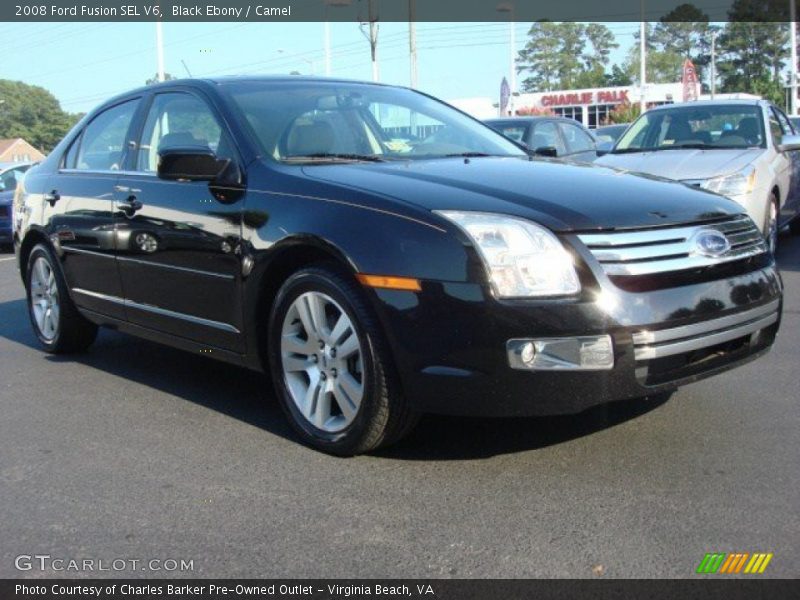 Black Ebony / Camel 2008 Ford Fusion SEL V6