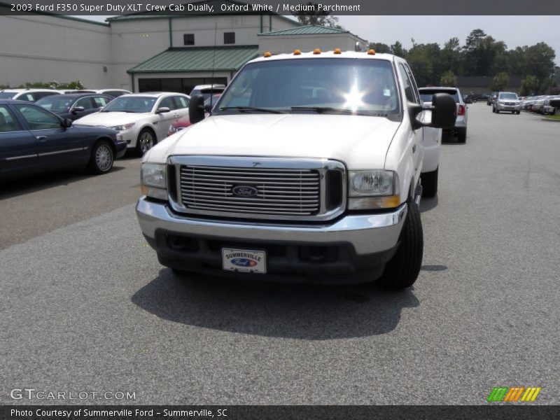 Oxford White / Medium Parchment 2003 Ford F350 Super Duty XLT Crew Cab Dually
