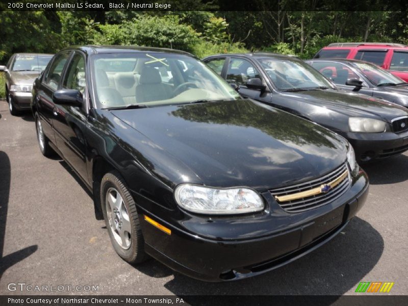 Black / Neutral Beige 2003 Chevrolet Malibu LS Sedan