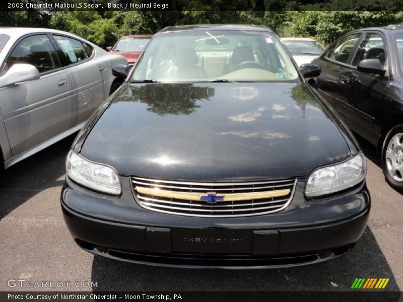 Black / Neutral Beige 2003 Chevrolet Malibu LS Sedan