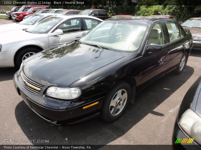 Black / Neutral Beige 2003 Chevrolet Malibu LS Sedan